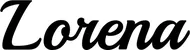 Produktbeispiel Schriftzug - Lorena
