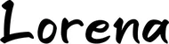 Produktbeispiel Schriftzug - Lorena