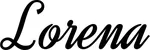Produktbeispiel Schriftzug - Lorena