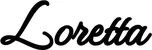 Produktbeispiel Schriftzug - Loretta