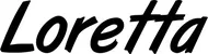 Produktbeispiel Schriftzug - Loretta