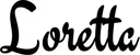 Produktbeispiel Schriftzug - Loretta