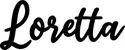 Produktbeispiel Schriftzug - Loretta