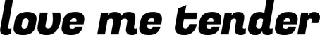 Produktbeispiel Schriftzug - love me tender