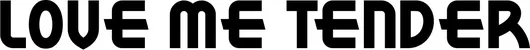 Produktbeispiel Schriftzug - love me tender