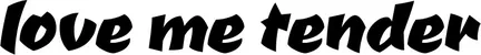Produktbeispiel Schriftzug - love me tender