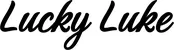 Produktbeispiel Schriftzug - Lucky Luke