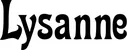 Produktbeispiel Schriftzug - Lysanne