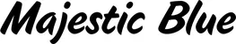 Produktbeispiel Schriftzug - Majestic Blue