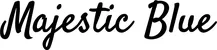 Produktbeispiel Schriftzug - Majestic Blue