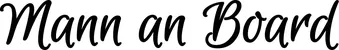 Produktbeispiel Schriftzug - Mann an Board