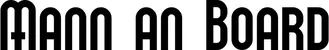 Produktbeispiel Schriftzug - Mann an Board