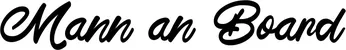 Produktbeispiel Schriftzug - Mann an Board