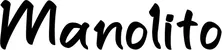 Produktbeispiel Schriftzug - Manolito