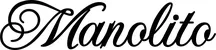 Produktbeispiel Schriftzug - Manolito