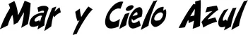 Produktbeispiel Schriftzug - Mar y Cielo Azul