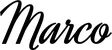 Produktbeispiel Schriftzug - Marco