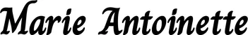 Produktbeispiel Schriftzug - Marie Antoinette