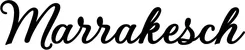 Produktbeispiel Schriftzug - Marrakesch