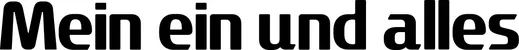Produktbeispiel Schriftzug - Mein ein und alles