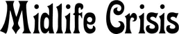 Produktbeispiel Schriftzug - Midlife Crisis