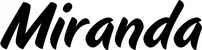 Produktbeispiel Schriftzug - Miranda