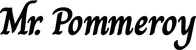 Produktbeispiel Schriftzug - Mr. Pommeroy