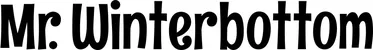 Produktbeispiel Schriftzug - Mr. Winterbottom