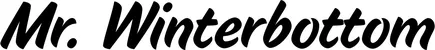 Produktbeispiel Schriftzug - Mr. Winterbottom