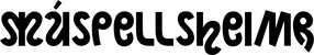 Produktbeispiel Schriftzug - Múspellsheimr