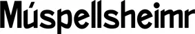 Produktbeispiel Schriftzug - Múspellsheimr