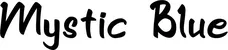 Produktbeispiel Schriftzug - Mystic Blue