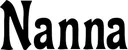 Produktbeispiel Schriftzug - Nanna