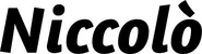 Produktbeispiel Schriftzug - Niccolò