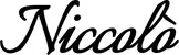 Produktbeispiel Schriftzug - Niccolò