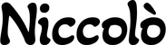 Produktbeispiel Schriftzug - Niccolò