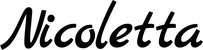 Produktbeispiel Schriftzug - Nicoletta