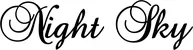 Produktbeispiel Schriftzug - Night Sky
