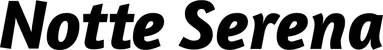 Produktbeispiel Schriftzug - Notte Serena