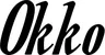Produktbeispiel Schriftzug - Okko