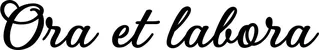 Produktbeispiel Schriftzug - Ora et labora