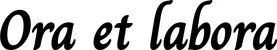 Produktbeispiel Schriftzug - Ora et labora