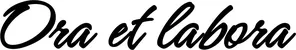 Produktbeispiel Schriftzug - Ora et labora
