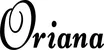 Produktbeispiel Schriftzug - Oriana
