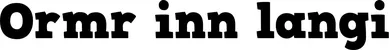 Produktbeispiel Schriftzug - Ormr inn langi