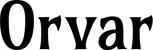 Produktbeispiel Schriftzug - Orvar
