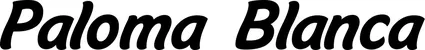 Produktbeispiel Schriftzug - Paloma Blanca