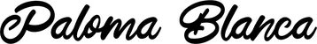 Produktbeispiel Schriftzug - Paloma Blanca