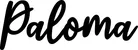 Produktbeispiel Schriftzug - Paloma