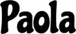 Produktbeispiel Schriftzug - Paola